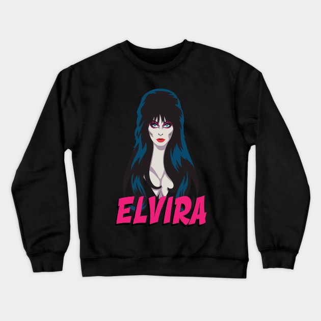 Elvira Fan art Crewneck Sweatshirt by Branigan